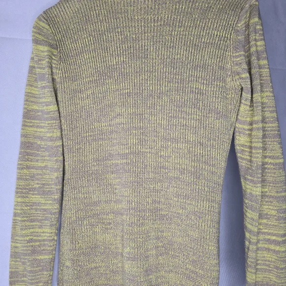 Central Park West Cardigan Sweater Ribbed Marled Olive Taupe Boho Lagenlook S - Picture 5 of 12